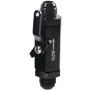 Magneetklep AN6-AN12 Aluminium Inline Brandstof Afsluitklep met Kabelhendel Zwart AN6 AN8 AN10 AN12 Brandstof Afsluit Solenoid(AN10)