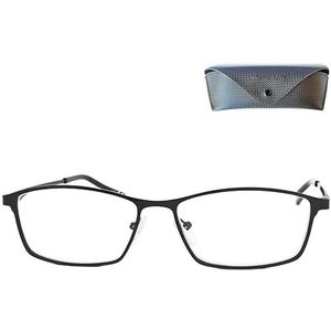 Elegante - Anti-blauw Licht Leesbril - Zwart - Rechthoekige Glazen - Uniseks