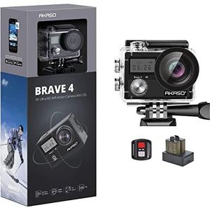 AKASO - Brave 4 - Actiecamera - Zwart - 4K - 20MP - Beeldstabilisatie