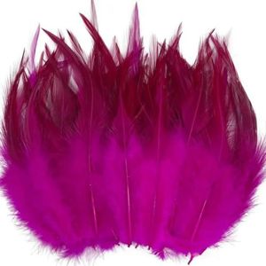20 stuks kip fazant veren pluim ambachtelijke haaraccessoires DIY bruiloft middelpunt carnaval decoratie oorbellen sieraden maken-Rose rode veren