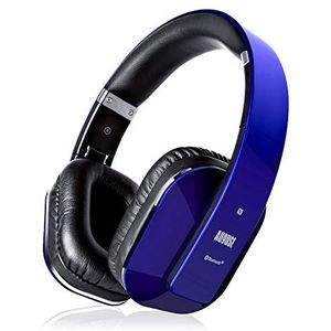 August EP650 Bluetooth v4.2 NFC koptelefoon met aptX Low Latency - draadloze over-ear hoofdtelefoon met individueel geluid, blauw
