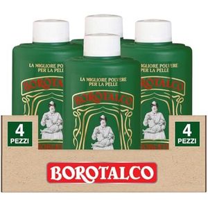 Borotalco Roberts - Multifunctioneel Talkpoeder - 4 flessen à 200 g - Super Absorberend en Verfrissend