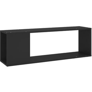 vidaXL Tv-meubel 100x24x32 cm spaanplaat zwart