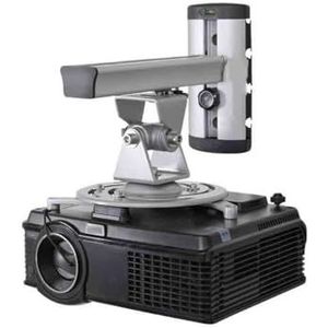 Projectorstandaard, Kantoor Universele aluminium projectorbeugel Roterende projector Plafond-wandmontagebeugel(Silver)