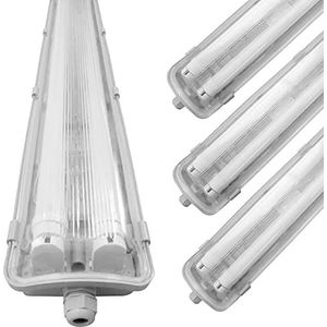 Proventa® EasyBudget LED TL verlichting 150 cm - 4 Dubbel LED TL armatuur incl. 8 LED TL buizen - IP65