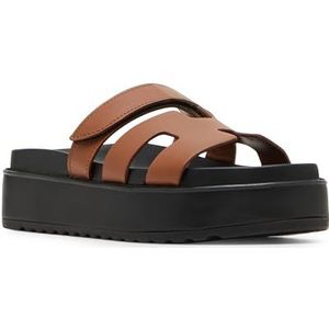 Steve Madden Bigmayven Wedge sandaal voor dames, Cognac leer, 41 EU