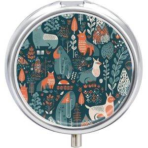 Draagbare Pillendoos Pillendoosje Scandinavische Dieren Reizen Pillendoos Kleine Pil Case Dagelijkse Pil Container Pil Organizer Pocket Geneeskunde Doos Leuke Pil Case