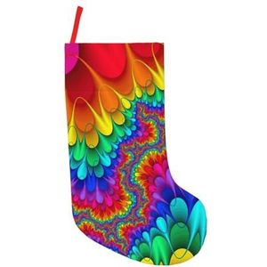 Regenboog Tie Dye-Rode Print Kerst Kousen,Vakantie Party Decoraties