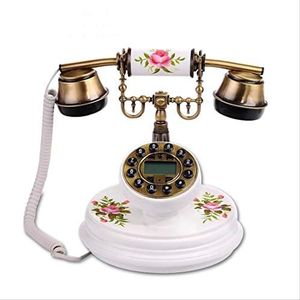 Telefoon Retro Telefoon Hout Rustieke stijl Nummerherkenning Mode Creatieve vaste lijn (B)