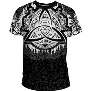 3D Gedrukt Viking Compass Celtic Zip Hoodie, Nordic Long Sleeve Pullover Sweatshirt, T-shirt Tops