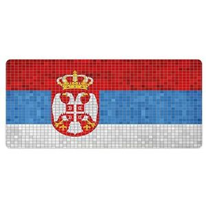 Vlag van Servië Mode Bureau Muismat Antislip Gaming Muismat Accessoires Decor 40x90cm