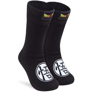 Dragon Ball Z Pluizige sokken voor jongens en tieners, warme pantoffelsokken met sherpa-voering, eenheidsmaat 36-42, anime-cadeaus voor jongens, Zwart, One Size