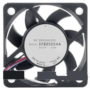 Voor Delta voor DELTA EFB0505HA 5010 3.3V 0.25A 5cm dubbele balventilator