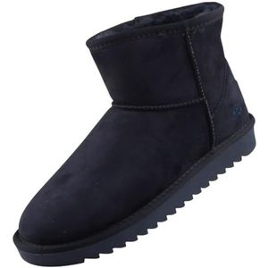 Dockers by Gerli Klassieke enkellaarsjes voor dames, uitneembaar voetbed, warm gevoerd, Donkerblauw, 36 EU