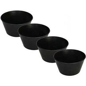 KOTARBAU® Set van 4 rubberen mengbekers 2 liter mengkom voor gips plamuur massa's robuuste flexibele zachte PVC