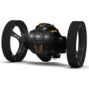 OSBELE RC Auto Flexibele Roterende LED Nachtlampje Auto's RC Bounce Robot 2.4G Auto Springpan met WiFi-camera voor Kinderen en Volwassenen (Kleur: Zwart)