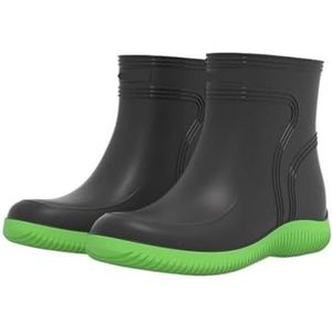 YDYAENIO Waterdichte Tuin Wellies Heren Regenlaarzen voor Mannen Outdoor Man Schoenen Waterdichte Bestand Tuin Regenachtige Dag Wellies (Zwart Groene Schoenen, 42)