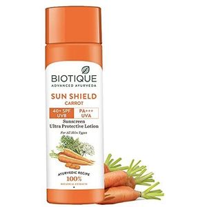 Biotique Bio Wortel Face & Body Sun Lotion Spf 40 Uva/Uvb Zonnebrandcrème voor alle huidtypen in de zon, 190ml