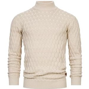Indicode Heren INAlpha Knit Sweater | Gebreide trui met opstaande kraag in katoenmix Kit M