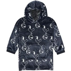 Tottenham Hotspur FC omkeerbare fleece hoodie voor kinderen | jongens oversized loungejurk met capuchon | zachte fleece deken | Sporen cadeau voor jongens | Eén maat past alle leeftijden 7-13 jaar,