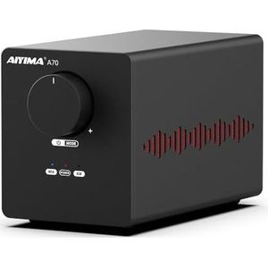 AIYIMA A70 symmetrische stereo-versterker met PFFB 4 ohm 300 Watt TPA3255 2.0-kanaals klasse D-versterker voor thuisbioscoopluidspreker met XLR- en RCA-ingangen en trigger-ingang DC48V 5A