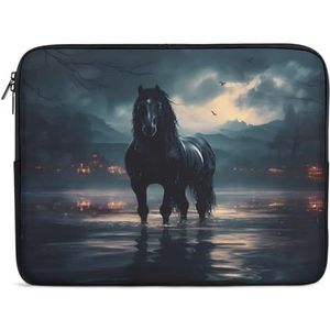 Zwart Paard Laptop Sleeve Bag Shockproof Notebook Computer Pocket Tablet Draaghoes