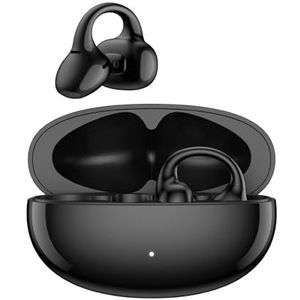 Edifier LolliClip Open-Ear True Wireless Earbuds, Bluetooth 5.4, Hi-Res LDAC, Adaptive ANC, Gezondheidsmonitoring, Spatial Audio, Verwisselbaar Ontwerp, Zwart