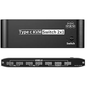 8K USB C naar DP KVM-schakelaar 4K120Hz 3/4 videoswitcher,Schakelde soepel