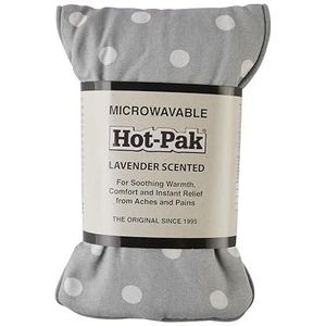 Warmies Hot-Pak grijze stippen magnetronbestendig hoofdpak met Franse lavendelgeur. Warme of koude tarwezak voor koele ontspanning en warme verlichting