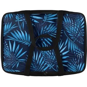 Pzuqiu Geïsoleerde braadpan draagtas warm en koud voedsel draagtas lasagne houder lunchtas fit 9 x 13 inch braadpan, Blauwblad.