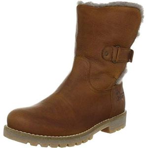 Panama Jack Felia Igloo, Dames, Warm Gevoerde Biker Boots, Halfhoge Laarzen, Bruin (Bark B4), 39 EU (6 Dames UK)