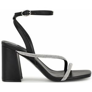 Nine West Gaden sandalen voor dames, met hak, zwart 001, 41 EU, Zwart 001, 41 EU