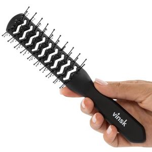 vinsk® Föhnborstel dubbelzijdig | skeletborstel voor effectieve styling + max. doorbloeding | UNISEX haarborstel dames & haarborstel heren | kinderhaarborstel rond met soft touch handgreep