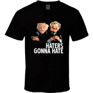 Statler and Waldorf Puppets Funny Haters Gonna Hate T-Shirt Size M