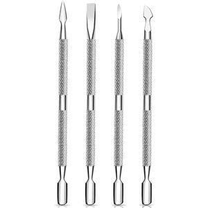 Xuxinsheng Keratinum layer pusher en cutter set, dode huid nagelreiniging tool, professionele roestvrij staal keratine remover