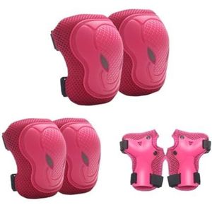 Knieondersteuning, Kniebeschermers, Elleboogbeschermers En Polsbeschermers Zijn Geschikt For Rolschaatsen En Wielersport Kniebandages(Pink,S)