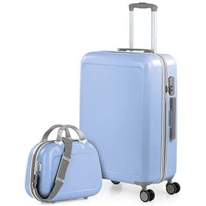ITACA - Koffer Set - Reiskoffer set. Kofferset voor Elke Reis Handbagage & Trolley Koffers met Wielen - Ultiem Reisgemak 702660B, Blauw