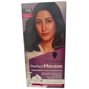 Perfect Mousse Permanente schuimkleuring, 300 zwartbruin, verpakking van 3 stuks (3 x 1 stuks)