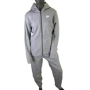 Nike jongens B Nsw Core Bf Trk Suit trainingspak, grijs (091 Carbon Heather/donkergrijs/wit), M (137-147 cm)