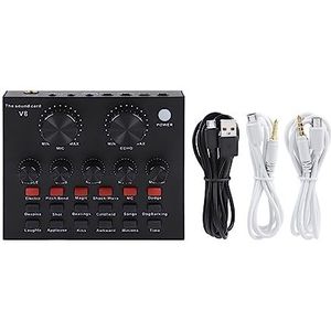 Geluidskaartset, BM800 Professionele Microfoon Condensator Microfoon V8 V9 V10 Geluidskaart PC Computer Audio USB Opname Studio Game Live-uitzending KTV(Only V8 Sound Card)