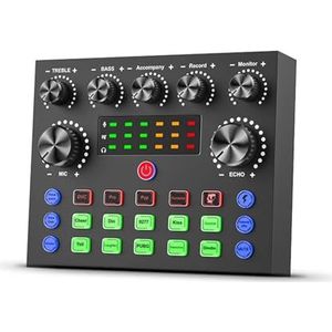 DJ-Controllers, V8S Live microfoon-geluidskaart for audiomixer Streaming Board Muziekopname-uitzending
