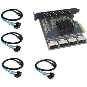 Wdbild USB3.0 PCIExpress Adapterkaart 4 Port Snelle 5Gbps Gegevensoverdracht SATA's Aangedreven