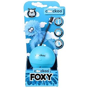 Europet Coockoo, Foxy Magic Ball roterende hengelset, blauw, eenvoudig te installeren, interactief speelgoed voor katten, met timer, schakelt na 5 minuten uit, batterij niet inbegrepen