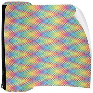 Potlood Case Pen Tas Houder met Rits Coin Organizer Tassen Make-up Cosmetische Pouch voor Vrouwen Tiener Meisjes Jongens Kinderen, Neon Wave Strepen Art Patroon