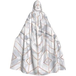 WURTON Rose Goud Marmer Ontwerp Achtergrond Print Hooded Mantel Unisex Volwassen Mantel Halloween Kerst Hooded Cape Voor Vrouwen Mannen