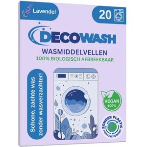 Wasmiddel - Vellen - Tot 40 Wasbeurten - Ecologisch - Hypoallergeen - Lavendelgeur - Biologisch Afbreekbaar - Vegan
