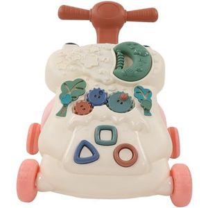 Leren Loopauto voor baby's, Antisliphandgreep, Cartoon, Verstelbaar Grappig Geluidseffect, Ergonomisch Muziekleerspeelgoed voor Kinderen (Lage prijs model-Xingyue