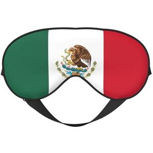 sttung Vlag van Mexico Print Travel - Friendly Sleep Soft Eye Mask: Compact, lichtgewicht, verstelbare riem
