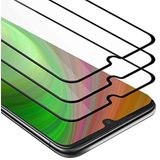 Cadorabo 3x gehard glas werkt met Motorola MOTO G8 PLUS in TRANSPARANT met ZWART - 3 Pack Volledige dekking Screen Protection Film 3D Touch Compatibel met 9H Hardheid - Bulletproof Display Saver