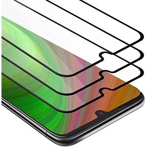 Cadorabo 3x gehard glas werkt met Motorola MOTO G8 PLUS in TRANSPARANT met ZWART - 3 Pack Volledige dekking Screen Protection Film 3D Touch Compatibel met 9H Hardheid - Bulletproof Display Saver